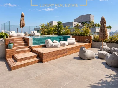 Quartier résidentiel Penthouse avec piscine privée et vastes terrasses vue mer | ramat aviv gimel, tel aviv