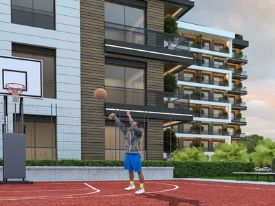 Zespół mieszkaniowy Residential complex with a swimming pool close to the beaches and the city center of Antalya, Turkey