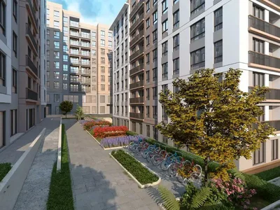 Zespół mieszkaniowy New residence with swimming pools and green areas in a prestigious area, Istanbul, Turkey