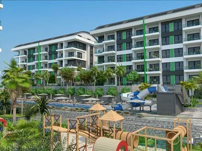 Zespół mieszkaniowy New residence with swimming pools and a spa complex at 200 meters from the sea, Kargilak, Turkey