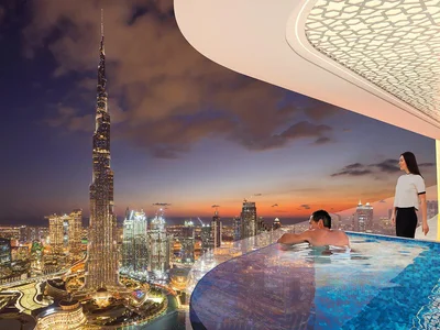 Wohnanlage Apartments in 101-storey skyscraper in Business Bay business district near metro, Dubai, UAE