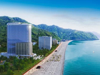 Complejo turístico Hotel rooms at Rotana Resort & Spa Batumi.