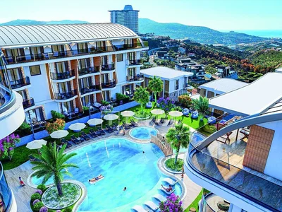 Apartamentowiec Apartamenty z Panoramicznym Widokiem na Miasto w Kargıcak Alanya