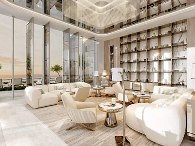 Complexe résidentiel New waterfront complex The Pier Residences with swimming pools close to Downtown Dubai, Dubai Maritime City, Dubai, UAE