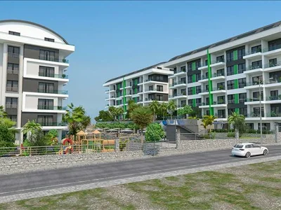 Zespół mieszkaniowy New residence with swimming pools and a spa complex at 200 meters from the sea, Kargilak, Turkey
