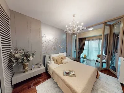 Zespół mieszkaniowy Apartments with a panoramic view in a new residence with a spa area and swimming pools, close to the sea, Istanbul, Turkey