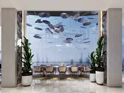 Complejo residencial New high-rise Altitude Residence with swimming pools on the bank of the canal, Business Bay, Dubai, UAE
