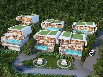Zespół mieszkaniowy New residential complex of luxury villas in Bo Phut, Koh Samui, Surat Thani, Thailand