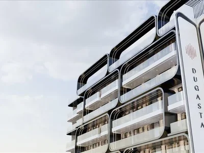 Zespół mieszkaniowy New residence Moonsa 2 with a swimming pool in the prestigious area of Dubai International City, Dubai, UAE