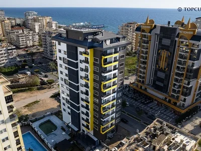 Wohnanlage 2+1-Maisonette-Wohnung mit Meerblick im Sonas Buket-Komplex.