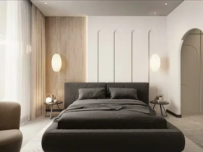 Wohnanlage New residence Samana Portofino with swimming pools and a lounge area, Dubai Production City, Dubai, UAE
