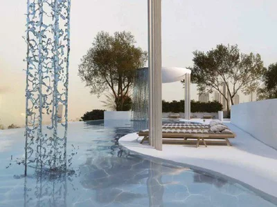 Residential complex New Sonate Residence with swimming pools, a lounge area and a co-working area, JVT, Dubai, UAE