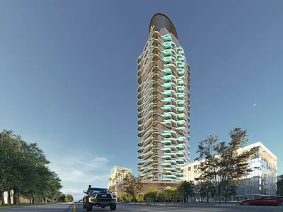 Complejo residencial New high-rise complex of apartments with private swimming pools Volga Tower, JVT, Dubai, UAE