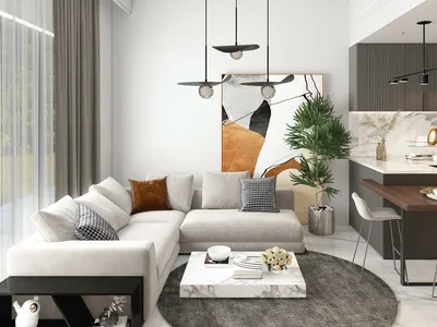 Wohnanlage New high-rise residence Lilium Tower with a swimming pool in the prestigious area of JVT, Dubai, UAE