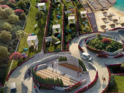 Residential complex Three-level houses in a residential complex with a private beach, a marina, a wide range of services in Bodrum, Mugla, Turkey