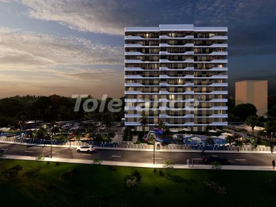 Wohnanlage Wohnungen 1+1, 2+1 vom Bauträger in Erdemli, Mersin mit Meerblick und Infrastruktur