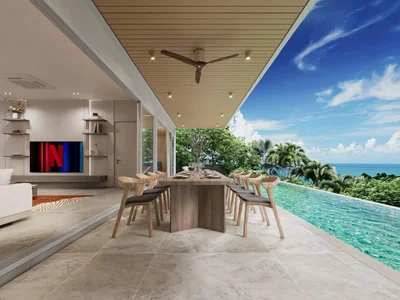 Residential complex New complex of villas with swimming pool, spa areas and panoramic views, 1 minute from Lamai Beach, Samui, Thailand