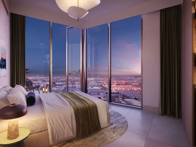 Complexe résidentiel New residence Eleve with swimming pools, a fitness center and lounge areas, Jebel Ali Industrial Second, Dubai, UAE