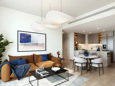 Wohnanlage New residence Hamilton with a swimming pool and a park, Town Square, Dubai, UAE