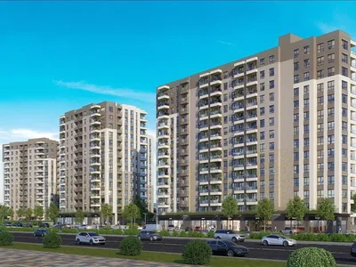Wohnanlage New residence with swimming pools and a fitness center close to a highway and a metro station, Istanbul, Turkey