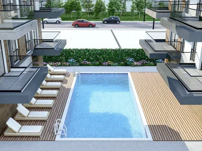 Complexe résidentiel Residential complex 600 meters from the beach and promenade, in the central part of the popular resort area, Mahmutlar, Turkey