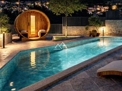 Wohnanlage Modern residential complex in Risan Bay of Kotor