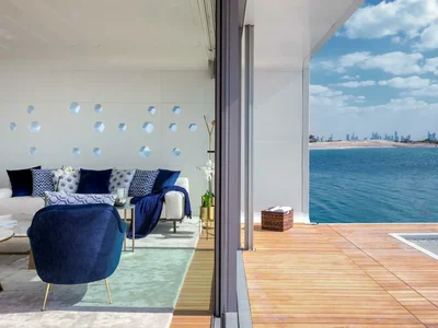 Complejo residencial The Floating Seahorse — floating villas by Kleindienst with underwater lower floors, lounge areas and jacuzzis in The World Islands, Dubai