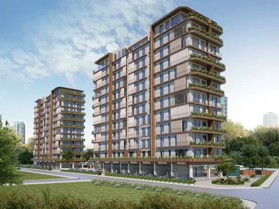 Zespół mieszkaniowy New residence with a garden, a swimming pool and around-the-clock security, Istanbul, Turkey