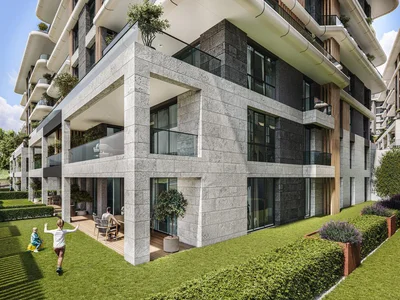 Zespół mieszkaniowy New residential complex with swimming pool, a fitness center and lounge areas, Istanbul, Turkey