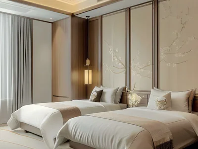 Complejo residencial New high-rise Sky Tower Residence with a pool, a garden and a restaurant close to the canal, in the central area of Business Bay, Dubai, UAE