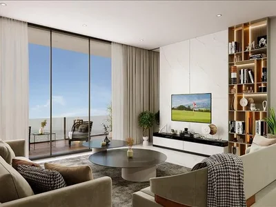 Wohnanlage New Milos Residence with a swimming pool and a fitness center, Dubai Land, Dubai, UAE