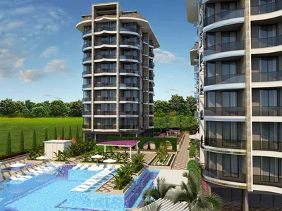 Zespół mieszkaniowy Residential complex with swimming pools and large spa centre, 100 meters to the sea, Tosmur, Alanya, Turkey