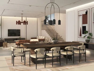 Complexe résidentiel New residence Lagoons Nice with a beach, swimming pools and a spa close to the autodrome and Palm Jumeirah, Damac Lagoons, Dubai, UAE