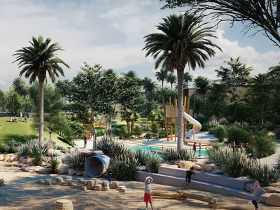 Complexe résidentiel New complex of townhouses Shamsa with swimming pools and a nature reserve, Expo City, Dubai, UAE
