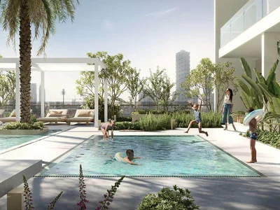 Zespół mieszkaniowy New 1WOOD Residence 2 with swimming pools and a clubhouse close to the key landmarks, JVC, Dubai, UAE
