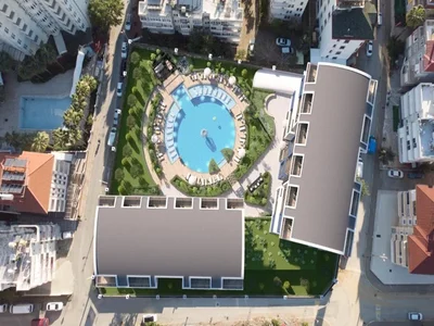 Zespół mieszkaniowy Apartment 1+1 in the center of Alanya in the complex Konak Twin Towers 3 Cleopatra.