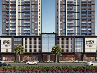 Zespół mieszkaniowy New residence Maison with swimming pools close to the downtown, JVC, Dubai, UAE