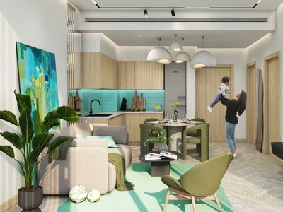 Wohnanlage New Evergreens Residence with a swimming pool, a green area and a shopping mall, Damac Hills 2, Dubai, UAE