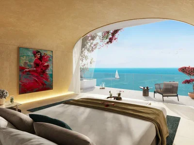 Wohnanlage New residence Marbella with swimming pools, a spa center and a beach, Europe Island, Dubai, UAE