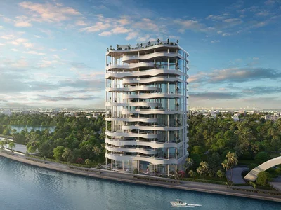 Zespół mieszkaniowy New residence One Canal with a swimming pool and a spa center, Canal Front, Dubai, UAE