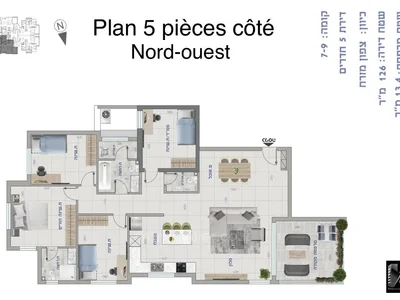 Barrio residencial Avec terrasse bon emplacement haut standing a ne pas manquer dans un immeuble neuf neuf projet de qualite