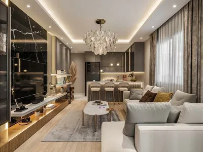 Wohnanlage New residence with a swimming pool and an underground parking at 550 meters from the sea, Mersin, Turkey