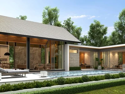 Zespół mieszkaniowy New complex of villas with swimming pools and gardens close to layan Beach, Phuket, Thailand