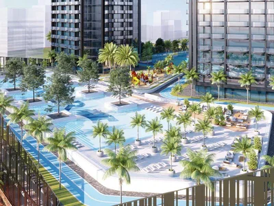 Complejo residencial New complex of furnished apartments Ananda Residences with a swimming pool and sports grounds, Motor City, Dubai, UAE
