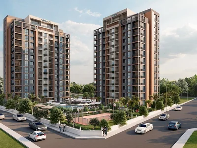 Wohnanlage Modern residential complex with swimming pool, garden, parking and sauna in the center of Mersin, Türkiye