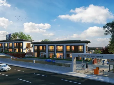 Zespół mieszkaniowy New complex of villas with around-the-clock security near Lake Bahcesehir and a highway, Istanbul, Turkey
