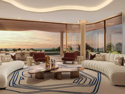 Zespół mieszkaniowy New complex of beachfront villas Jumeirah Asora Bay with swimming pools, a wellness center and panoramic views, La Mer, Dubai, UAE