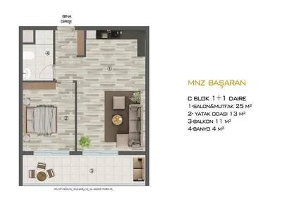 Zespół mieszkaniowy Ekskluzywne! Apartament 1+1 w kompleksie MNZ Gold City ze zniżką 23 000 EUR.