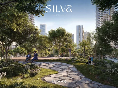 Complexe résidentiel New apartments in Silva high-rise complex, Dubai Creek Harbour area, UAE