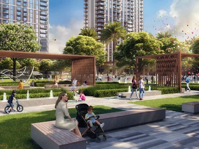 Complejo residencial New Oria Residence with a garden and swimming pools near the canal, Ras Al Khor, Dubai, UAE